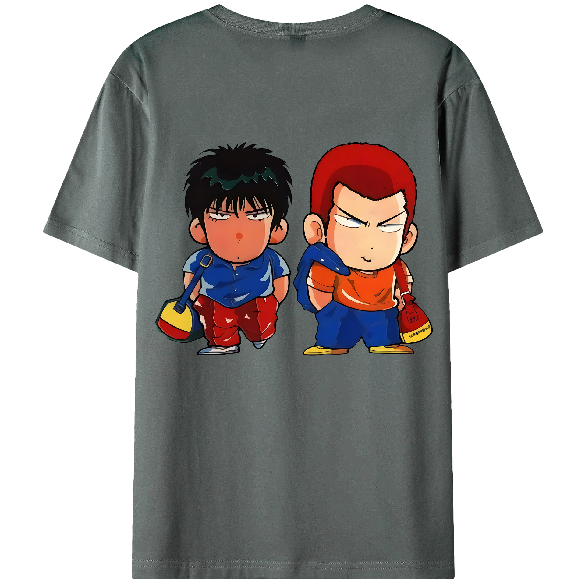 （画像用） SLAM DUNK／スラムダンク 綿100％ メンズ半袖Tシャツ（バックプリント） 通気性